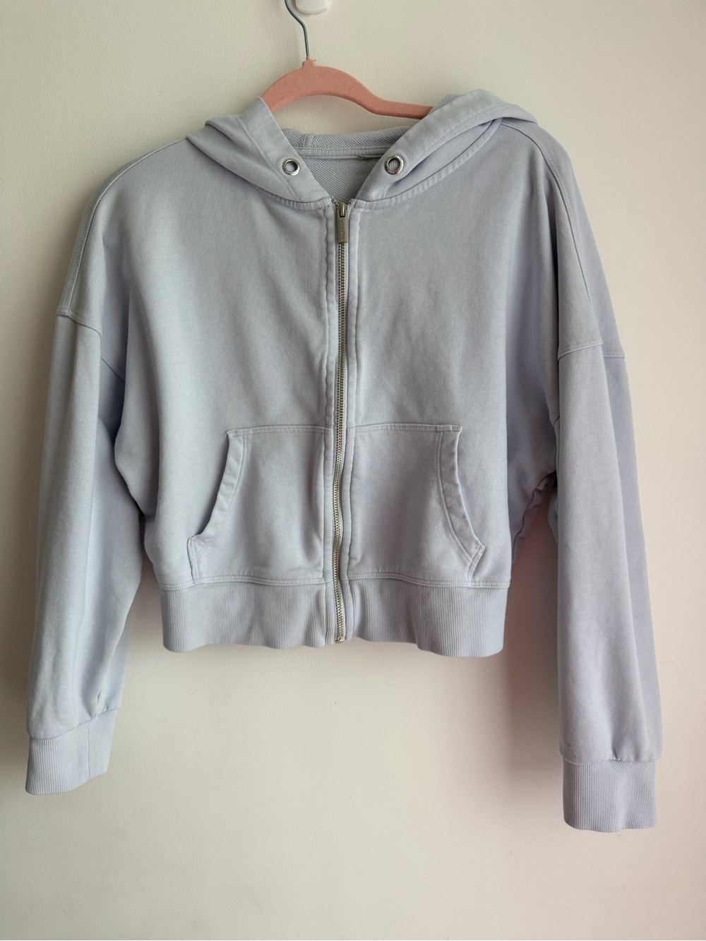 Calvin Klein Light Blue/Grey Zip-Up Hoodie - Picture 3 of 5